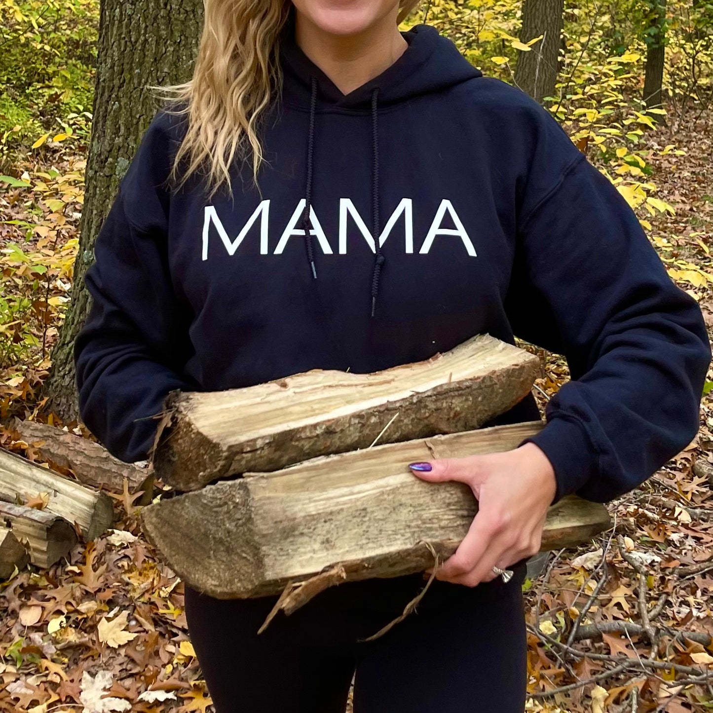 HOLD TIGHT MAMA Block Hoodie (HOLD TIGHT on back)